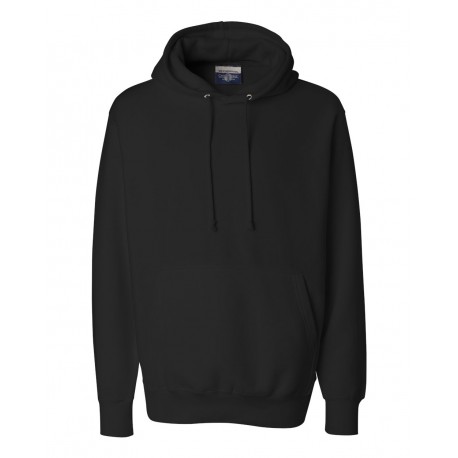 7700 Weatherproof 7700 Cross Weave Hooded Sweatshirt BLACK