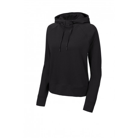 LST272 Sport-Tek LST272 Ladies Lightweight French Terry Pullover Hoodie BLACK