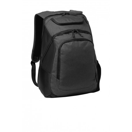 BG223 Port Authority BG223 Exec Backpack Graphite Heather/ Black