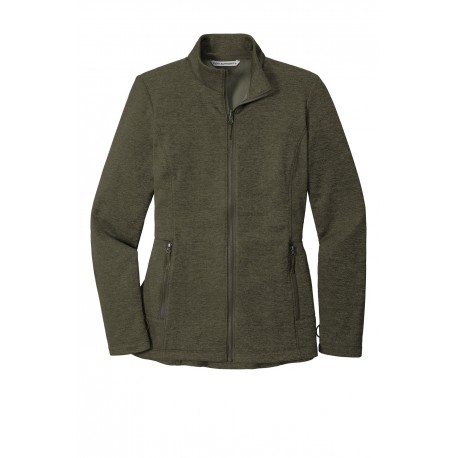 L905 Port Authority L905 Ladies Collective Striated Fleece Jacket Deep Olive Heather