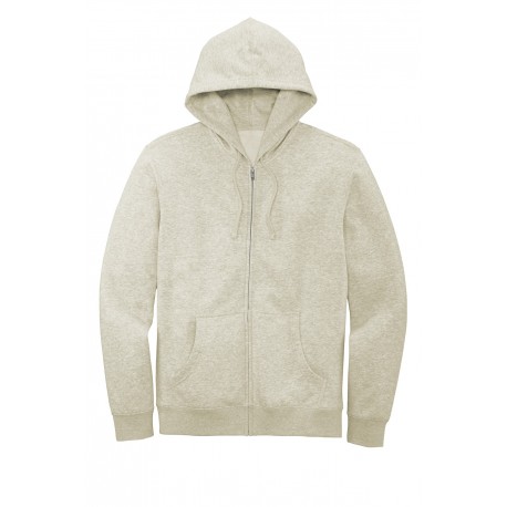DT6102 District DT6102 V.I.T. Fleece Full-Zip Hoodie OATMEAL HEATHER
