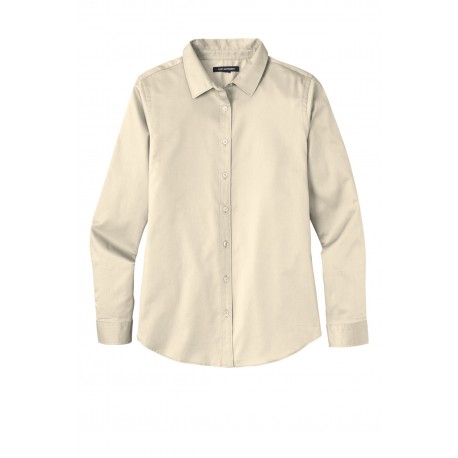 LW808 Port Authority LW808 Ladies Long Sleeve SuperPro ReactTwill Shirt Ecru