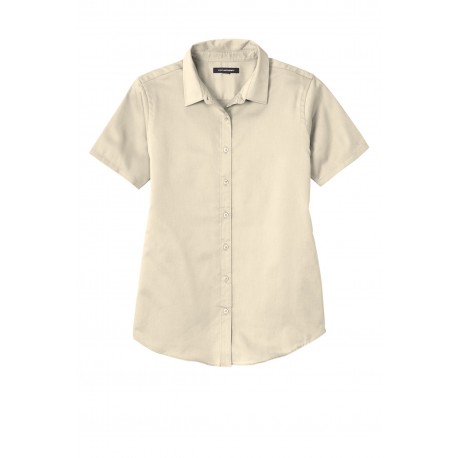 LW809 Port Authority LW809 Ladies Short Sleeve SuperPro ReactTwill Shirt Ecru