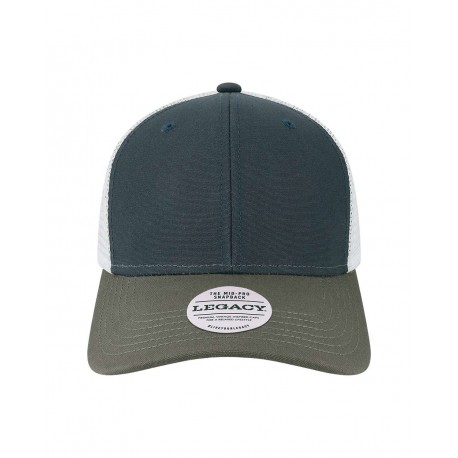 MPS LEGACY MPS Mid-Pro Snapback Trucker Cap Navy/ Dark Grey/ Silver