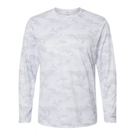 217 Paragon 217 Pompano Performance Camo Long Sleeve T-Shirt WHITE