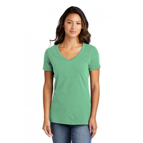 LPC099V Port & Company LPC099V Ladies Beach Wash Garment-Dyed V-Neck Tee Jadeite