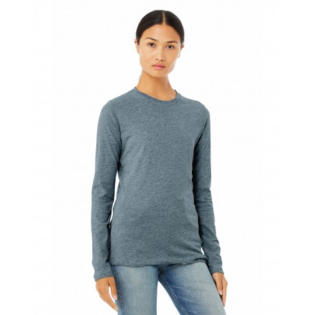 B6500 Bella + Canvas B6500 Ladies' Jersey Long-Sleeve T-Shirt HEATHER SLATE