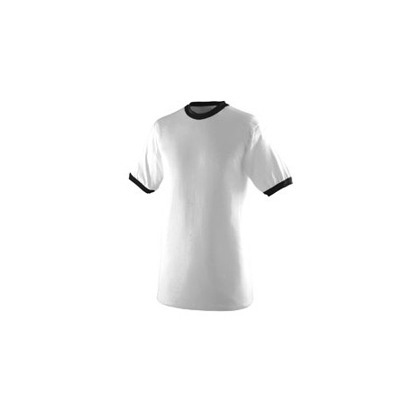 711 Augusta Sportswear 711 Youth Ringer T-Shirt WHITE/ BLACK