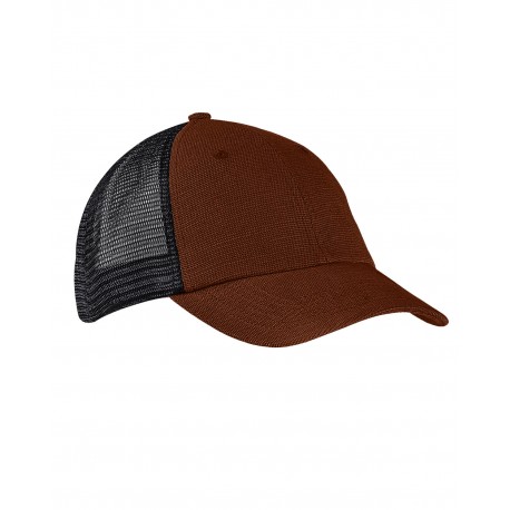EC7095 econscious EC7095 Hemp Washed Soft Mesh Trucker SIENNA/ BLACK