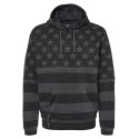 JA8815 J. America BLK STAR STRIPES