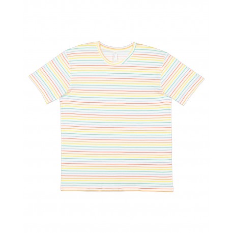 6901 LAT 6901 Men's Fine Jersey T-Shirt Rainbow Stripe