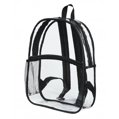 BE259 BAGedge BE259 Clear PVC Backpack BLACK