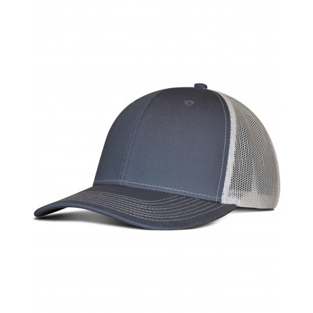 F210 Fahrenheit F210 Pro Style Trucker Hat STEEL BLUE/ WHT