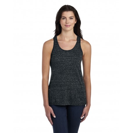 88WTKR Jerzees 88WTKR Ladies Snow Heather Racerback Tank BLK INK SNOW HTH