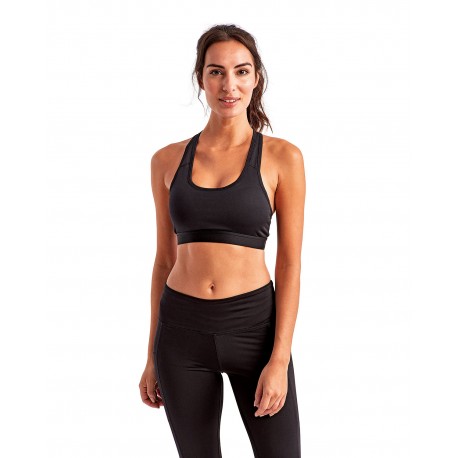 TD920 TriDri TD920 Ladies' Medium Impact Sports Bra BLACK