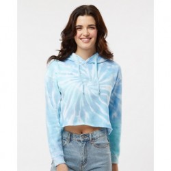 Colortone 8333 Women's Tie-Dyed Crop Hooded Sweatshirt