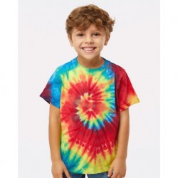 Dyenomite 330MS Toddler Spiral Tie-Dyed T-Shirt