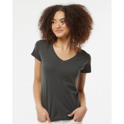 Tultex 214 Women's Fine Jersey V-Neck T-Shirt