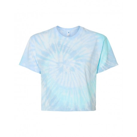 1050 Colortone 1050 Women's Tie-Dyed Crop T-Shirt LAGOON