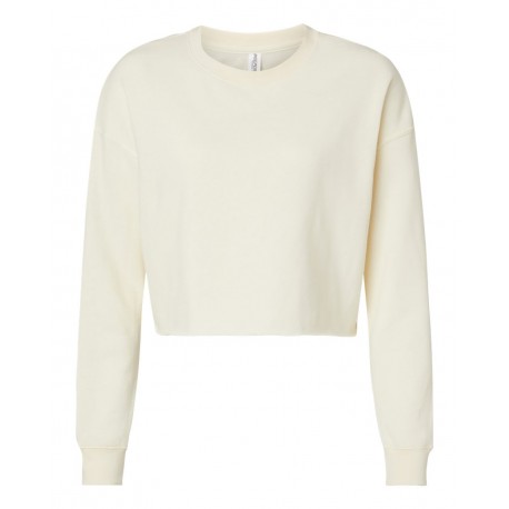 AFX24CRP Independent Trading Co. AFX24CRP Women's Lightweight Crop Crew Pullover Bone