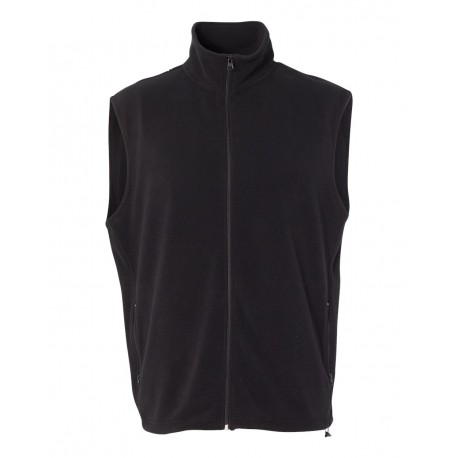 3310 Sierra Pacific 3310 Unisex Microfleece Full-Zip Vest Onyx Black