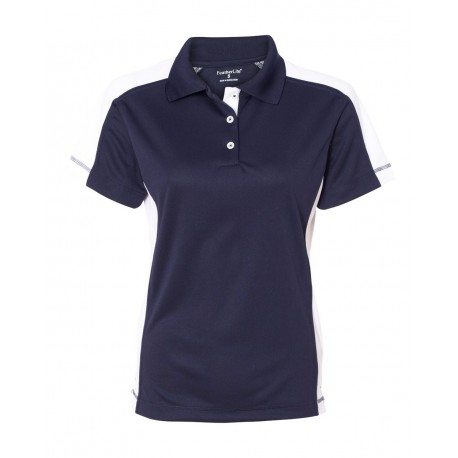 5465 Sierra Pacific 5465 Women's Colorblocked Moisture Free Mesh Polo NAVY/ WHITE