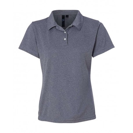 5469 Sierra Pacific 5469 Women's Moisture Free Mesh Polo Heathered Navy