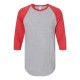 245 Tultex Heather Grey/ Heather Red