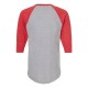 245 Tultex Heather Grey/ Heather Red