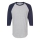 245 Tultex Heather Grey/ Navy