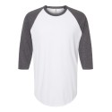 245 Tultex White/ Heather Charcoal