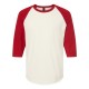 245 Tultex Vintage White/ Rio Red