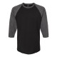 245 Tultex Black/ Heather Charcoal