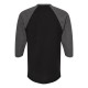 245 Tultex Black/ Heather Charcoal