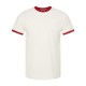 246 Tultex Vintage White/ Rio Red