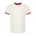 246 Tultex Vintage White/ Rio Red