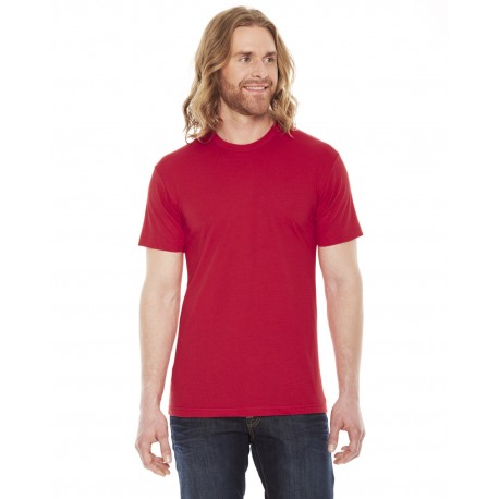 BB401 American Apparel BB401 Unisex Poly-Cotton Usa Made Crewneck T-Shirt RED