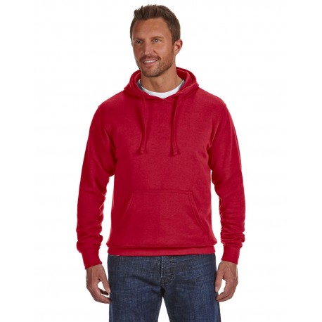 JA8620 J America JA8620 Adult Cloud Pullover Fleece Hooded Sweatshirt RED