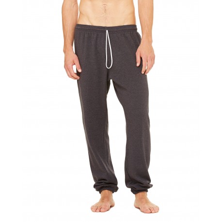 3737 Bella + Canvas 3737 Unisex Sponge Fleece Long Scrunch Pant DARK GRY HEATHER