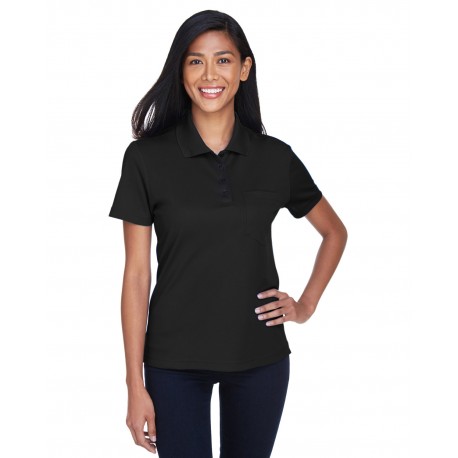 78181P Core 365 78181P Ladies' Origin Performance Pique Polo With Pocket BLACK