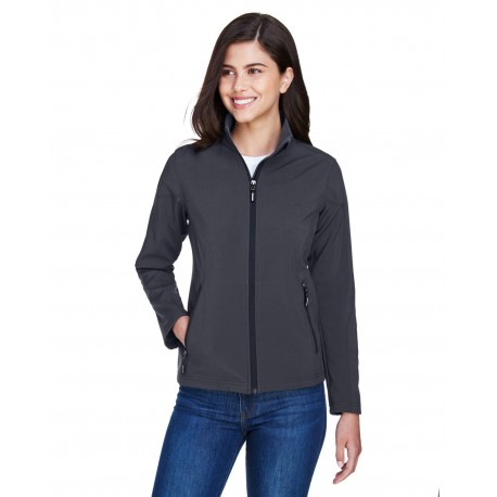 78184 Core 365 78184 Ladies' Cruise Two-Layer Fleece Bonded Soft Shell Jacket CARBON