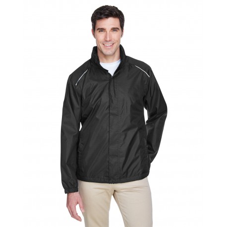 88185 Core 365 88185 Men's Climate Seam-Sealed Lightweight Variegated Ripstop Jacket BLACK
