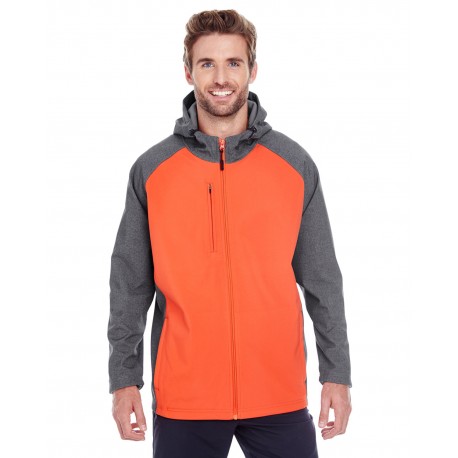 229157 Holloway 229157 Men's Raider Soft Shell Jacket CARBN PRT/ ORNGE