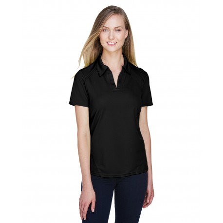 78632 North End 78632 Ladies' Recycled Polyester Performance Pique Polo BLACK