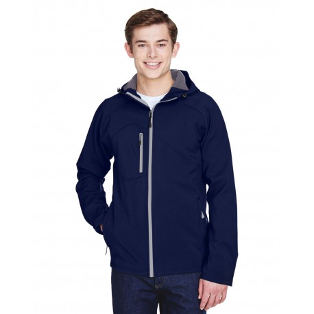 88166 North End 88166 Men's Prospect Two-Layer Fleece Bonded Soft Shell Hooded Jacket CLASSIC NAVY