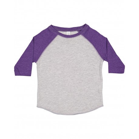 RS3330 Rabbit Skins RS3330 Toddler Baseball T-Shirt VN HTHR/ VN PURP