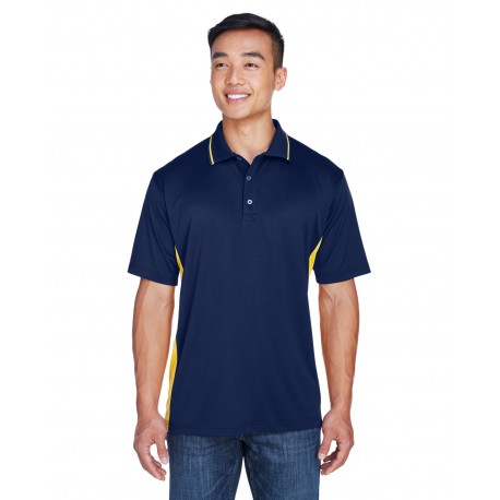 8406 UltraClub 8406 Men's Cool & Dry Sport Two-Tone Polo NAVY/ GOLD