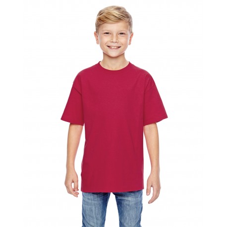 498Y Hanes 498Y Youth Perfect-T T-Shirt DEEP RED