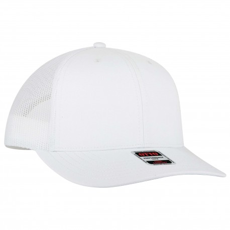 112-3 OTTO Cap 112-3 6 Panel Mid Profile Mesh Back Trucker Hat 016 - White