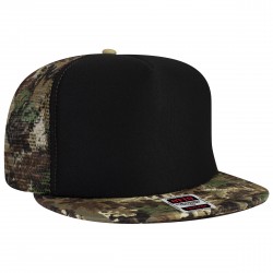 OTTO Cap 132-1037 5 Panel High Crown Mesh Back Trucker Snapback Hat
